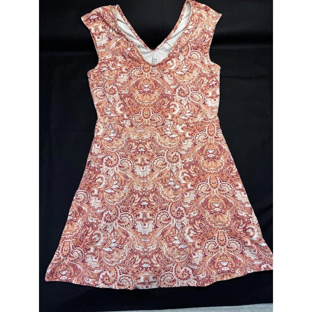 Title Nine Dress Womens Med Coral Floral Diamalete Athletic Mini Outdoors Golf
